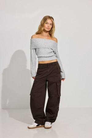 Garage Ashton Barrel Women Cargo Pants Brown | A-2659710