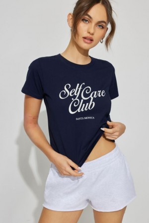 Garage Boxy Women T Shirts Blue | A-6310294