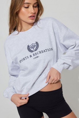 Garage Bubble Crew Neck Women Sweatshirts Grey | A-9846037