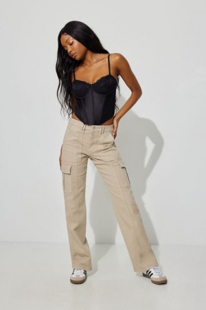 Garage Camden Women Cargo Pants Beige | A-3917526
