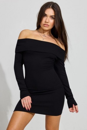 Garage Carmen Off Shoulder Women Dress Black | A-4806592