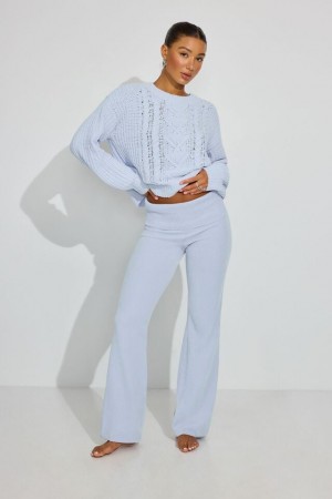 Garage Chenille Women Pants Blue | A-9428605