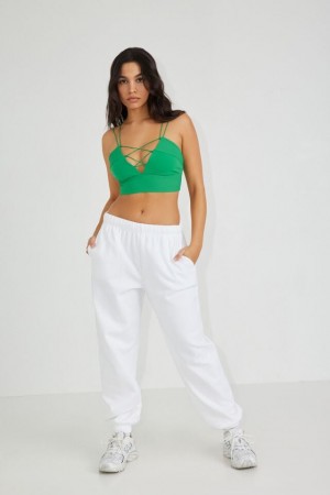 Garage Easy Women Joggers White | A-0412689