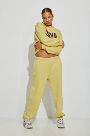 Garage Easy Women Joggers Yellow | A-0471292