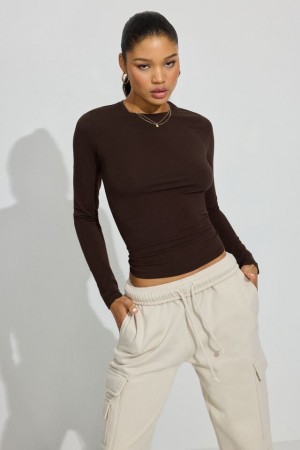 Garage Estelle Women Long Sleeve Brown | A-7134082
