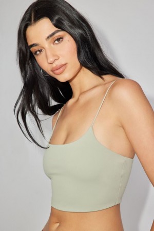 Garage Eva Cropped Cami Women Tank Top Green | A-2084573