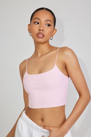 Garage Eva Cropped Cami Women Tank Top Pink | A-4807312