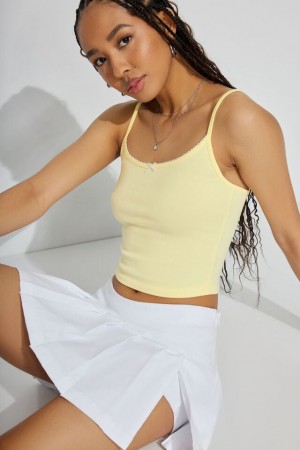 Garage Felicia Cami Women Tank Top Cream Yellow | A-3209168