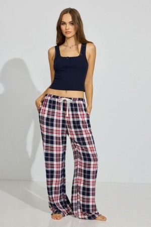 Garage Flannel Women Pants Navy | A-9820765