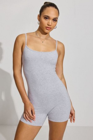 Garage Jayden Low Back Women Rompers Grey | A-1745283