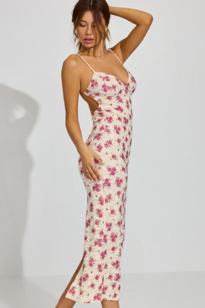 Garage Lace Open Back Maxi Women Dress Flower | A-8192736