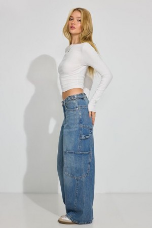 Garage Mega Women Jeans Blue | A-0956132