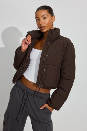 Garage Mini Women Down Jackets Brown | A-0263751