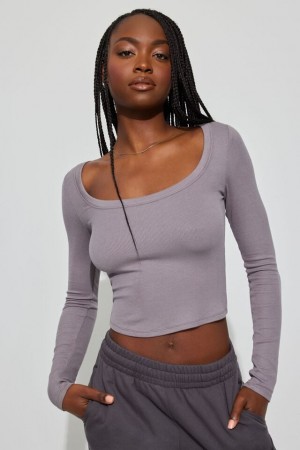 Garage Pamela Women Long Sleeve Grey | A-3748125