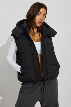 Garage Perfect Women Puffer Vest Black | A-3761205