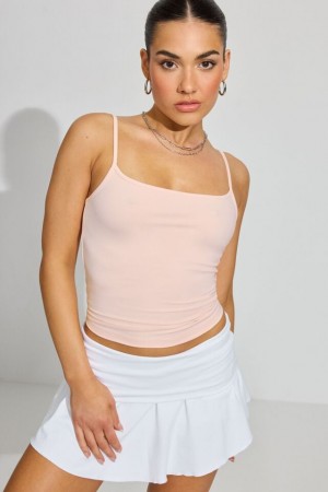 Garage Sleek Scoop Cami Women Tank Top Pink | A-2389076
