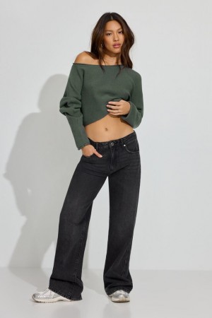 Garage Slouchy Women Jeans Black | A-5703691