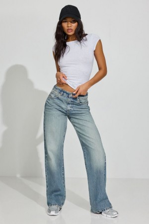 Garage Slouchy Women Jeans Blue | A-5210378