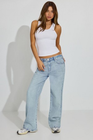 Garage Slouchy Women Jeans Blue | A-8150762