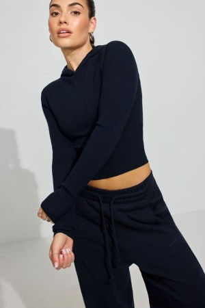 Garage Soft Bodycon Women Hoodie Blue | A-1267405