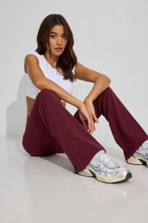 Garage Softactive Flare Women Leggings Burgundy | A-9286701