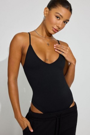 Garage Softactive Plunge Women Bodysuit Black | A-5467128