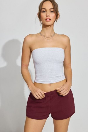 Garage Softterry Low Rise Women Shorts Burgundy | A-7941508