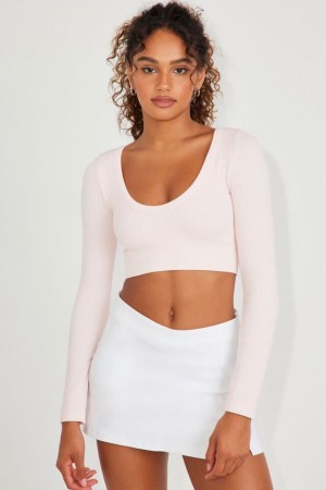 Garage Sonia Seamless Women Long Sleeve Pink | A-2905786