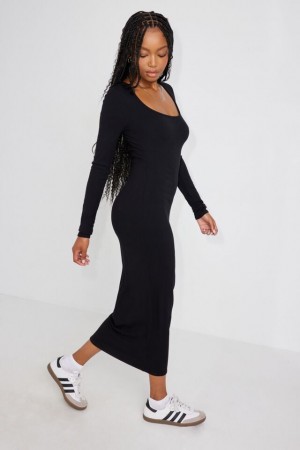 Garage Stassi Scoop Neck Maxi Women Dress Black | A-8731495