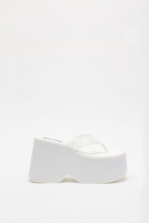 Garage Steve Madden Gwen Platform Women Sandals White | A-2045713