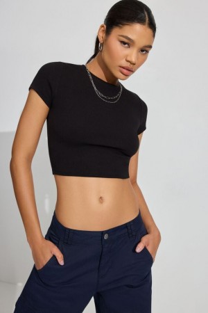 Garage Stormi Women T Shirts Black | A-0194625