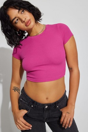 Garage Stormi Women T Shirts Green Flower Pink | A-1640275