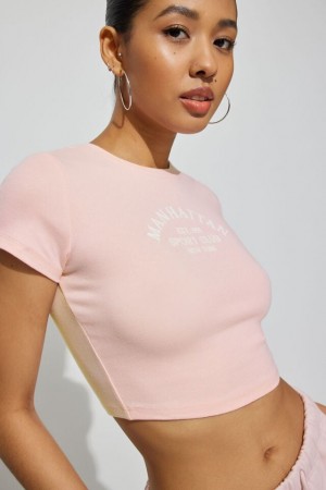 Garage Stormi Women T Shirts Pink | A-4186973