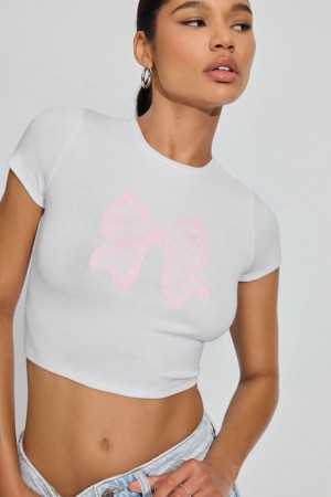 Garage Stormi Women T Shirts White | A-5421396