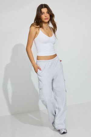 Garage Ultrafleece Baggy Cargo Women Sweatpants Grey | A-3769582
