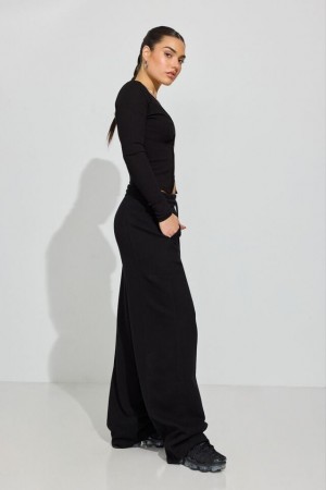 Garage Ultrafleece Barrel Leg Women Sweatpants Black | A-4679205
