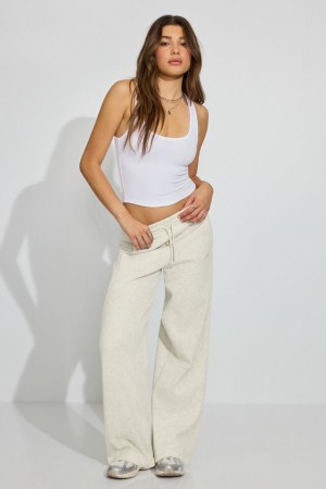 Garage Ultrafleece Barrel Leg Women Sweatpants White | A-5216798