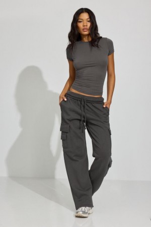 Garage Ultrafleece Cargo Women Sweatpants Grey | A-9578412