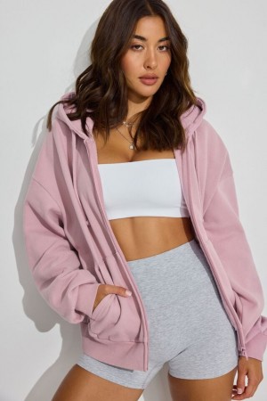 Garage Ultrafleece Full Zip Women Hoodie Purple | A-2560943