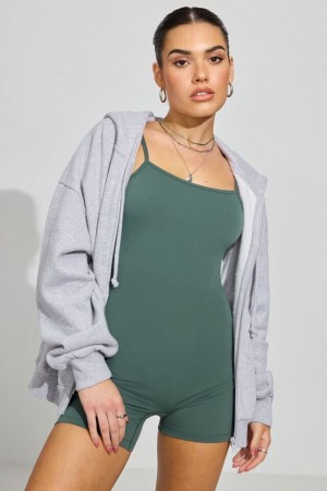 Garage Ultrafleece Full Zip Women Hoodie Grey | A-3145760