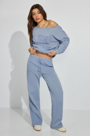 Garage Ultrafleece Straight Leg Women Sweatpants Blue | A-2603947