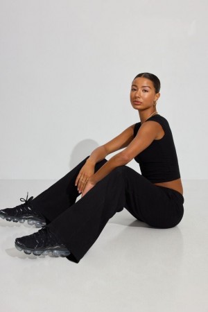 Garage Ultrafleece Straight Leg Women Sweatpants Black | A-0293415
