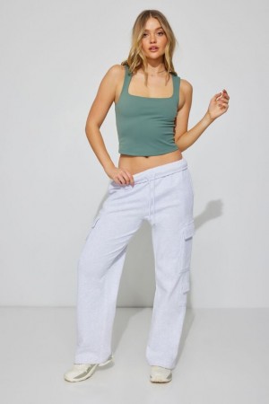 Garage Ultrafleece Women Cargo Pants Grey | A-1698247