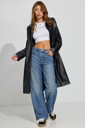 Garage Wide Leg Women Jeans Blue | A-7213495