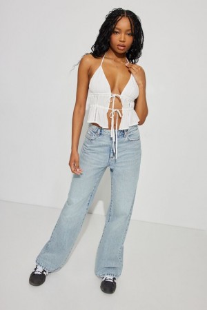 Garage Wide Leg Women Jeans Blue | A-9081763